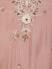 Onion Pink Floral Embroidered Crepe Palazzo Suit