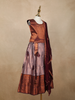 Onion Pink Floral Embroidered Raw Silk Pattu Pavadai