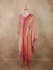 Onion Pink Floral Printed Design Cotton Straight Cut Salwar Suit