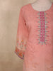 Onion Pink Floral Printed Design Cotton Straight Cut Salwar Suit