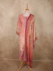 Onion Pink Floral Printed Design Cotton Straight Cut Salwar Suit
