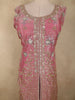 Onion Pink Floral Sequins And Beads Embroidered Design Organza Palazzo Suit with Dupatta