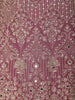 Onion Pink Floral Sequins Embroidered Georgette Palazzo Suit with Dupatta