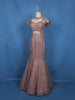 Onion Pink Floral Sequins Embroidered Party Wear Mermaid Net Lehenga