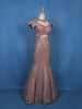 Onion Pink Floral Sequins Embroidered Party Wear Mermaid Net Lehenga