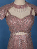Onion Pink Floral Sequins Embroidered Party Wear Mermaid Net Lehenga