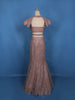 Onion Pink Floral Sequins Embroidered Party Wear Mermaid Net Lehenga