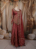 Onion Pink Floral Sequins and Beads Embroidered Design Tissue Silk Lehenga With Matching Dupatta