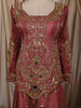Onion Pink Floral Sequins and Beads Embroidered Design Tissue Silk Lehenga With Matching Dupatta