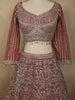 Diadem Women Dusty Rose Net Lehenga Choli Heavy Embroidered Designer Wedding Wear