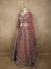 Diadem Women Dusty Rose Net Lehenga Choli Heavy Embroidered Designer Wedding Wear