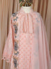 Onion Pink Floral Thread Embroidered Design Georgette Kids Salwar Suit