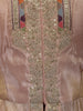 Onion Pink Floral Thread and Sequins Embroidered Design Organza Mastani Palazzo Suit