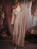 Onion Pink Floral Thread and Sequins Embroidered Design Organza Mastani Palazzo Suit