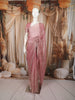 Onion Pink Floral Vine Stone Embellished Design Pure Tissue Silk Party Wear Saree with Scalloped Border