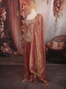Onion Pink Floral Vine Zari Embroidered Design Tissue Organza Party Wear Palazzo Suit with Matching Dupatta