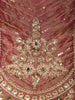 Onion Pink Floral Vine Zari Embroidered Design Tissue Organza Party Wear Palazzo Suit with Matching Dupatta