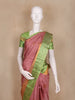 Onion Pink Floral Woven Design Pure Kanchipuram Silk Saree