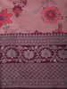 Onion Pink Floral Zari Woven Design Art Silk Saree with Contrast Zari Border