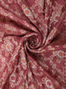 Onion Pink Floral Zari Woven Design Pure Banarasi Silk Saree with Zari Border