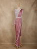 Onion Pink Heavy Sequins Embellished Design Satin Ready To Wear Saree