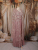 Onion Pink Heavy Sequins Embroidered Design Net Party Lehenga with Over Coat