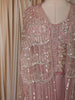 Onion Pink Heavy Sequins Embroidered Design Net Party Lehenga with Over Coat