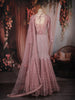 Onion Pink Heavy Sequins and Beads Embroidered Design Mermaid Net Lehenga With Dupatta