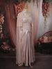 Onion Pink Heavy Sequins and Beads Embroidered Design Net Indo Western Skirt and Top with Cape