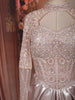 Onion Pink Heavy Sequins and Beads Embroidered Design Net Indo Western Skirt and Top with Cape