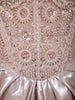 Onion Pink Heavy Sequins and Beads Embroidered Design Net Indo Western Skirt and Top with Cape