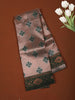 Onion Pink Ikat Zari Woven Design Art Silk Saree with Contrast Zari Border