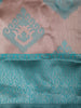 Onion Pink Ikat Zari Woven Design Art Silk Saree with Contrast Zari Border