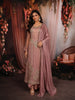 Onion Pink Paisley Sequins and Beads Embroidered Design Tissue Silk Straight Cut Salwar Suit with Matching Dupatta