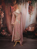 Onion Pink Paisley Sequins and Beads Embroidered Design Tissue Silk Straight Cut Salwar Suit with Matching Dupatta