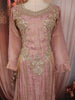 Onion Pink Paisley Sequins and Beads Embroidered Design Tissue Silk Straight Cut Salwar Suit with Matching Dupatta