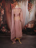 Onion Pink Paisley Sequins and Beads Embroidered Design Tissue Silk Straight Cut Salwar Suit with Matching Dupatta