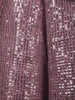 Onion Pink Sequins Design Kids Net Gown - Diadem