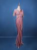 Onion Pink Sequins Embellished Satin Ready To Wear Saree - Diadem