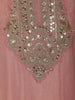 Onion Pink Sequins Zari Embroidered Design Tissue Straight Cut Salwar Suit