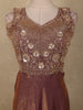 Onion Pink Sequins and Zardozi Embroidered Design Organza Gown with Dupatta
