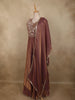 Onion Pink Sequins and Zardozi Embroidered Design Organza Gown with Dupatta