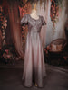 Onion Pink Shimmer Glitter Embellished Design Party Wear Gown