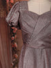 Onion Pink Shimmer Glitter Embellished Design Party Wear Gown