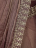 Onion Pink Solid Design Semi Organza Ready To Wear Saree