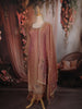 Onion Pink Stone Embellished Design Tissue Silk Straight Cut Salwar Suit with Dupatta