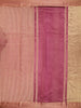 Onion Pink Stripes Design Organza Designer Saree