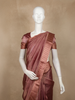 Onion Pink Stripes Design Organza Designer Saree