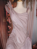 Onion Pink Wave Design Cascade Couture Polyester Gown