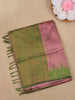 Onion Pink and Green Woven Art Silk Saree with Paisley Zari Border